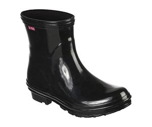 Skechers Rain Check - Neon Puddles, Stivali in gomma Donna, Nero, 37 EU