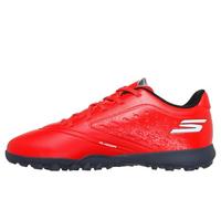 Skechers Razor 1.5 Jr Youth TF Turf - Scarpe da Calcio Leggere per Bambini, Colore Rosso Sintetico/Bordo Nero, Taglia 38