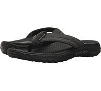 Skechers Reggae-cobano, Infradito Uomo, Nero, 47.5 EU