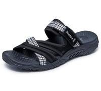 Skechers Reggae-Color-Full, Sandali a Ciabatta Donna, Nero, 35 EU