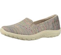 Skechers Reggae Fest-Wicker-Engineered Knit Twin Gore Slip on (Willows), Mocassino Basso Donna, Tortora, 36.5 EU