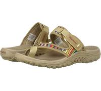 Skechers Reggae-Mad Swag-Sandalo Infradito in Tessuto, Donna, Naturally Dark, 36 EU