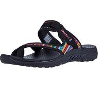 Skechers Reggae-Mad Swag-Sandalo Infradito in Tessuto, Donna, Nero, 40 EU