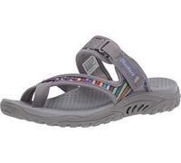 Skechers Reggae-Mad Swag-Toe Thong Woven Sandal, Donna, Grigio, 36 EU