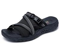 Skechers Reggae-Slide Thru, Sandalo Sportivo Donna, Nero, 40 EU