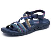 Skechers Reggae-Sew Me-Boho Woven Strappy Slingback, Sandali Donna, Colore: Blu Navy, 35 EU