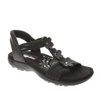 Skechers Reggae Slim - Blooming Romance Hands Free Slip-in da donna, Nero/nero, 9