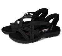 Skechers Reggae Slim - Semplicemente elastico! Senza mani libere Slip-in, Nero/nero, 10