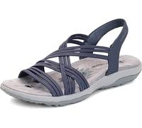 Skechers Reggae Slim-Simply Stretch, Sandalo Sportivo Donna, Navy, 37 EU