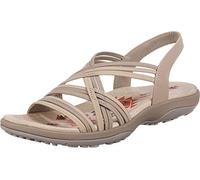 Skechers Reggae Slim-Simply Stretch, Sandalo Sportivo Donna, Natural Grey, 38 EU