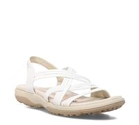 Skechers Reggae Slim-Simply Stretch, Sandalo Sportivo Donna, Bianco, 40 EU