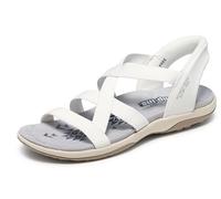 Skechers Reggae Slim-Stretch Flex Hands Free Slip-in Sandalo da donna, bianco, 41 EU