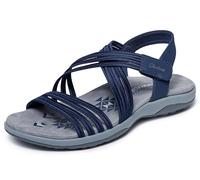 Skechers Reggae Slim-Sunnyside 2.0 Sandali sportivi da donna, Navy, 36 EU