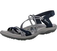 Skechers Reggae Slim Takes Two, Sandali Donna, Navy Gore Durabuck White Trim, 41 EU