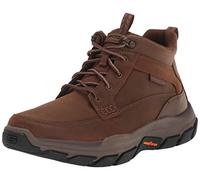 Skechers Respected Boswell, Stivali Uomo, Dark Brown Leather W Synthetic, 40 EU