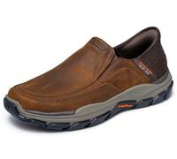 Skechers Respected Elgin Scarpe da Mocassino in Pelle Marrone Scuro da Uomo - EUR 42