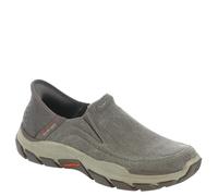Skechers Respected-Holmgren Slip-in, Mocassino Uomo, Grigio e Marrone, 14 Wide