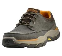 Skechers Respected-Loleto Scarpa con Punta a Mocassino da Uomo con Lacci Elastici, Slip on, Marrone, 39.5 EU