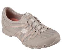 Skechers Rivivi, Bikers Lite RELIVE Donna, Taupe Mesh Duraleather Coral Trim, 35 EU