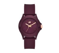 Skechers Rosencrans - Orologio analogico da donna in silicone bordeaux (Modello: SR6344)