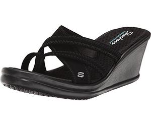 Skechers Rumblers Young At Heart Heels Sandals Donna, Nero (bbk), 37 EU