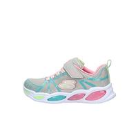 Skechers S Lights: Shimmer Beams - Sporty Glow, Scarpe da Ginnastica Bambine e ragazze, Grigio Grey Sparkle Mesh Multi Trim Gymt, 33.5 EU