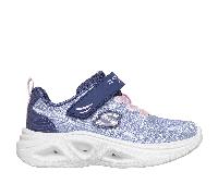 Skechers S-Lights: Sola Glow 2.0 - Dazzle Steps Sneaker in Blu Navy Blue/Rosa, Taglia 26