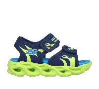 Skechers S-Lights: Thermo-Flash - Heat Tide Sandali in Blu Navy Blue/Lime, Taglia 26