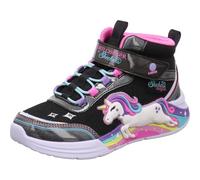 Skechers S Lights Unicorn Chaser Jumping Magic Kids Hightop Sneaker Glitter Nero con unicorno., Nero , 29 EU