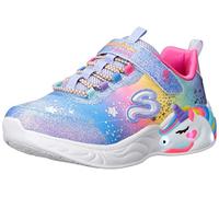 Skechers S-lights: Unicorn Dreams, Sneakers Bambine e ragazze, Bordo Multiplo In Tessuto Blu, 36 EU
