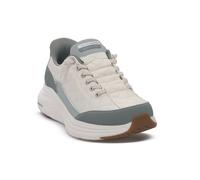 Skechers Contour Foam Natural EaseSneaker Donna, Finiture in Pelle Duraleather Salvia Bianco, 37 EU