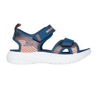Skechers Sandali piatti Microspec-Splash, Blu navy/arancione., 5 Toddler