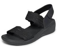 Skechers Sandali Bassi da Donna Arya Favorite Finds, Nero, 36