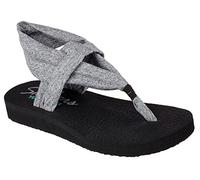 Skechers Meditazione Studio Calci, Sandali aperti Donna, Grigio, 39 EU