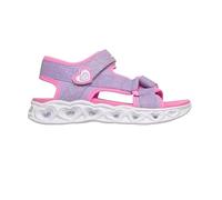 Skechers Sandali con luci a cuore unisex per bambini, Rosa lavanda, 32 EU
