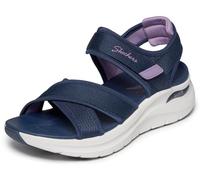Skechers Sandali da Donna Arch Fit 2.0 Feelin' Bright Flat, Blu Navy, 38