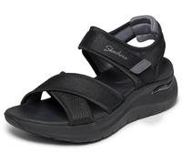 Skechers Sandali da Donna Arch Fit 2.0 Feelin' Bright Flat, Nero, Taglia 40