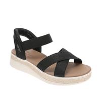 Skechers Sandali da donna Bobs Sun Ray - Bright Take Hands Free Slip-ins, nero/bianco, 40 EU