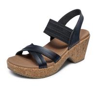 Skechers, Sandali da donna Brystol, Night Skies con zeppa, nero, 9.5