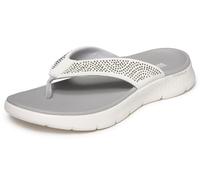 Skechers Sandali da Donna Go Walk Flex Flat, Bianco, Taglia 40