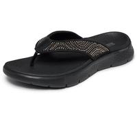 Skechers Sandali da Donna Go Walk Flex Flat, Nero, 37