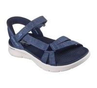 Skechers Sandali da donna Go Walk Flex Illuminate Hands Free Slip-ins da pesca, Blu mare, 41 EU Larga