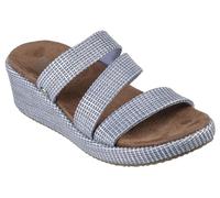 Skechers Sandali da donna Martha Stewart Arch Fit Beverlee-Morningside con zeppa, Blu, 40 EU
