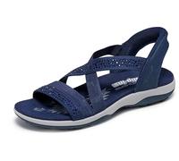 Skechers Sandali da donna Reggae Slim-Summer Sparkle, Navy, 39 EU