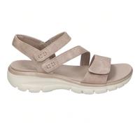 SKECHERS | Sandali da donna Relaxed Fit Easy Going All Day Chic - Sandali con zeppa color tortora - Sandali con velcro - Comoda zeppa media - Schiuma yoga - Vegani - Versatili - Modello 163532-TPE EUR