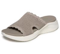 Skechers Sandali da Donna Ultra Flex 3.0 Bring IT Flat, Grigio Talpa, Taglia 40