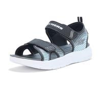 Skechers Sandali da Ragazzo, Nero/Argento, 32 EU