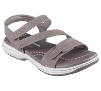 SKECHERS - Sandali piatti 163474 Donna Taupe, marrone, 36 EU Ancho