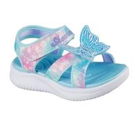 Skechers Sandali piatti per bambine Jumpsters Butterfly Brites, Aqua Multi, 8 Toddler