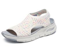 Skechers Sandalo da donna Arch Fit - Catchy Wave, Bianco multi, 41 EU